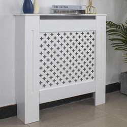 BAKAJI Κάλυμμα Καλοριφέρ MDF Λευκό 78x19x82 εκ. 02826252