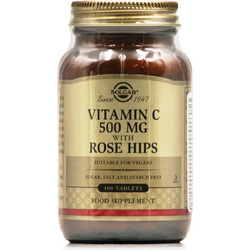 Solgar Vitamin C 500mg with Rose Hips 100 Ταμπλέτες