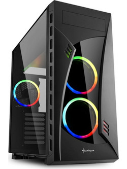 Sharkoon Night Shark RGB Gaming Midi Tower Κουτί Υπολογιστή RGB με Πλαϊνό Παράθυρο