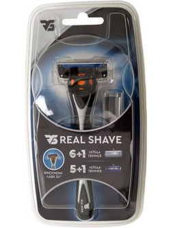 Realshave Πακέτο Δοκιμής: Ανδρική Λαβή και ανταλλακτικά ξυραφάκια (1 τεμ. 6 λεπίδων + 1 τεμ. 5 λεπίδων)