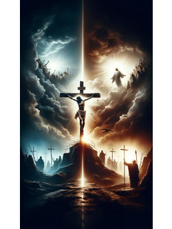 Olympus Diamond Painting Crucifixion of Jesus - Ψηφιδωτό Μωσαικό Σταύρωση του Ιησού Χριστού 50Χ70