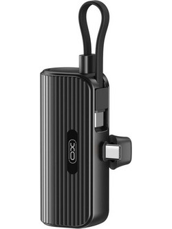 XO PR220 Power Bank 5000mAh 18W με Θύρα USB-C Black