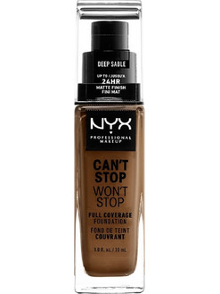 Nyx Can't Stop Won't Stop Full Coverage Deep Sable Liquid Foundation 30ml