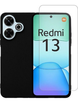 Redshield Redmi 13 4G Black Θήκη Κινητού & Προστατευτικό Οθόνης