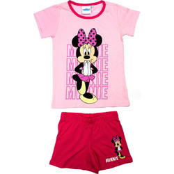 Πιτζάμες Παιδικές Σετ Disney Home Minnie 48A Fuchsia Cotton Jersey Dimcol 2Τεμ - Lime