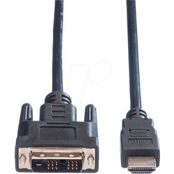 Value Cable DVI-D male - HDMI male 1.5m Μαύρο (11.99.5516)