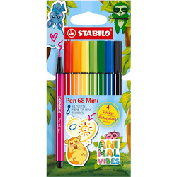 Μαρκαδόροι Stabilo Animal Vibes Point 68 Mini Set 8 Τεμάχια