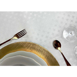 Σουπλά Αλέκιαστα Σετ Μπρέντα White Jacquard Viopros (35x50) 2Τεμ
