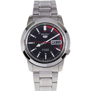Seiko Ανδρικό Ρολόι Αυτόματο με Ασημί Μεταλλικό Μπρασελέ SNKK31K1