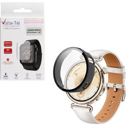 Volte-Tel Edge Cover Πλαστική Θήκη Tempered Glass για Huawei Watch GT6 41mm Μαύρη