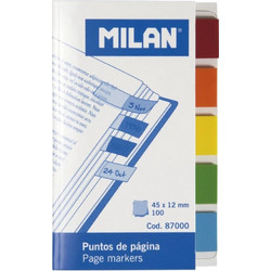 Milan Σελιδοδείκτες Translucent 5 Χρώματα 20 Φύλλα (325-01093-87000)