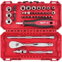 MILWAUKEE ΣΕΤ 38ΤΕΜ 1/4" ΚΑΡΥΔΑΚΙΑ, ΚΑΣΤΑΝΙΑ ΜΥΤΕΣ (4932498381)