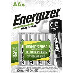 Energizer Accu Recharge Universal AA 1300mAh 4τμχ