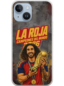 Θήκη La Roja Campeones del Mundo - Marc Cucurella iPhone 15 Flexible TPU (Διάφανη Σιλικόνη)