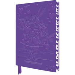 Alice's Adventures in Wonderland: White Rabbit 2027 Artisan Art Vegan Leather Diary Planner - Page to View with Notes - Flame Tree Publishing - Diary or journal