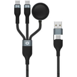 Conceptronic Braided USB to Type-C Cable 5A Μαύρο 1.5m ETTA08B15