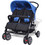 vidaXL Twin Καρότσι για Δίδυμα Blue Black 10109