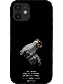 Sonique Men's Edition Back Cover Three Rules (iPhone 12 mini)