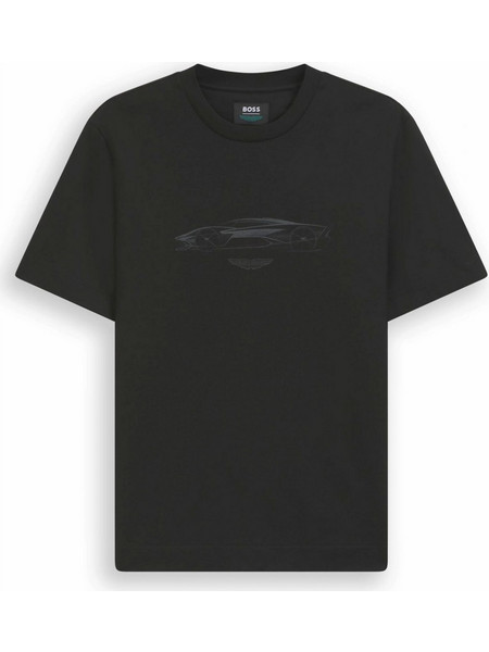 BOSS T-SHIRT C-Taut 181_AM ΜΑΥΡΟ
