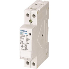 Ρελέ Ράγας Ισχύος 20A Διπολικό 2Χ20Α 2NO 240V AC GACIA