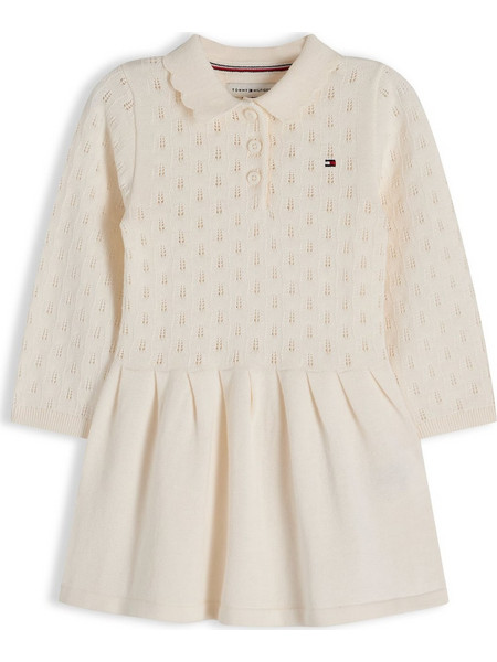 Tommy Hilfiger Φόρεμα Pointelle Cable Dress KN0KN02261-YA8 Εκρού Κορίτσι