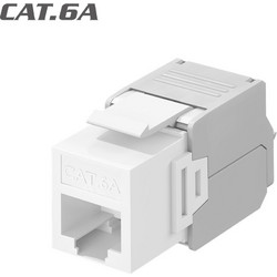 90867 Keystone Jack RJ45 UTP Cat.6A Θηλυκό 180 Tool-Free white