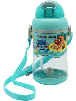 Marcus & Marcus 2 Stage Tritan Sippy Cup Παιδικό Μπουκάλι Πλαστικό BPA Free με Καλαμάκι Μπλε 420ml