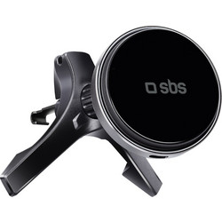 Smartphone holder with wireless charger SBS TESUPMAGWIR15W for air vent, compatible with MagSafe - black