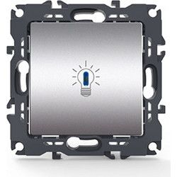 Μπουτόν Κλιμακοστασίου με LED Λυχνία με Κλιπ IP20 Prime Series Ματ Αλουμίνιο 1000112003 ACA