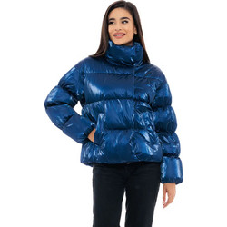 Biston Γυναικείο Μπουφάν Χειμωνιάτικο Puffer Κοντό Royal Blue 48-101-024-26