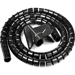 POWERTECH δεματικό καλωδίων TIES-083, πλαστικό, Φ20mm, 2m, μαύρο TIES-083