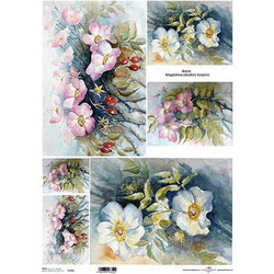 Ριζόχαρτο flowers 1" 42x29.7εκ. (ITD-R106L)