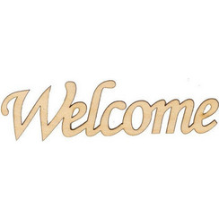Επιγραφή σημύδα welcome 15x4x0,3εκ