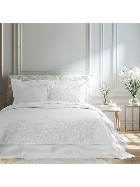Κουβερλί King Size (Σετ) 240X260 Nima Heather White (240x260)