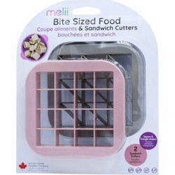 Melii Sandwich Cutters Pink/Grey 2 τεμ