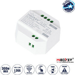 GLOBOSTAR(R) 71432 MiBoxer TRI-C1 PHASE TRIAC Dimmer AC 220-240V 1.36A 300W Max IP20 - RF 2.4GHz + Push Dimming - L5xW2.3xH5cm
