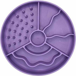 Fiboo Fiboowl Mat Slow Feeder Purple 19x19x4cm - Μπολ-ματ αργής σίτισης (slow feeder) για σκύλους και γάτες, που επιβραδύνει το φαγητό και προσφέρει πνευματική διέγερση