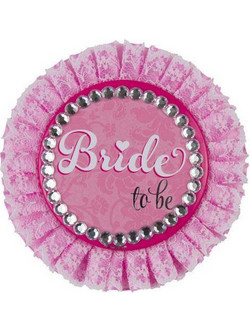 Παράσημο Ροζ με δαντέλα Bride to be
