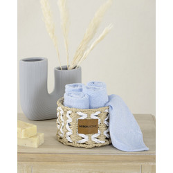 Καλαθάκι με Σετ Λαβέτες (5 x 25x25) - Bamboo Calm Petrol Nima Home
