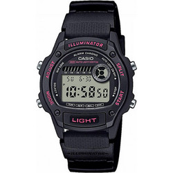 Casio Standard Ψηφιακό Ανδρικό Ρολόι Χρονογράφος με Μαύρο Καουτσούκ Λουράκι W-220H-1A2VEF