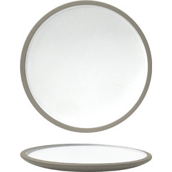 Πιάτο πορσελάνης coupe με στενό rim φ29cm τσιμεντένια υφή λευκό ματ γκρι σαγρέ BETA Prego Σετ 6 c543739
