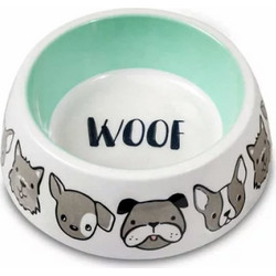 GLEE WOOF ΜΠΟΛ ΜΕΛΑΜΙΝΗΣ ΛΕΥΚΟ ΓΚΡΙ LARGE 900ml