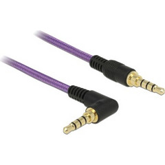 DELOCK DELOCK καλώδιο Jack stereo σε Jack stereo 4pin 3.5mm, 90 μωβ, 1m