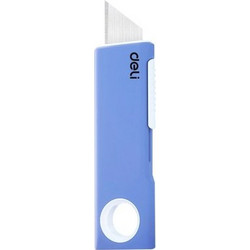 DELI DELI κοπίδι DL408C, άμεσο άνοιγμα/επαναφορά, πλαστικό, 19mm, μπλε