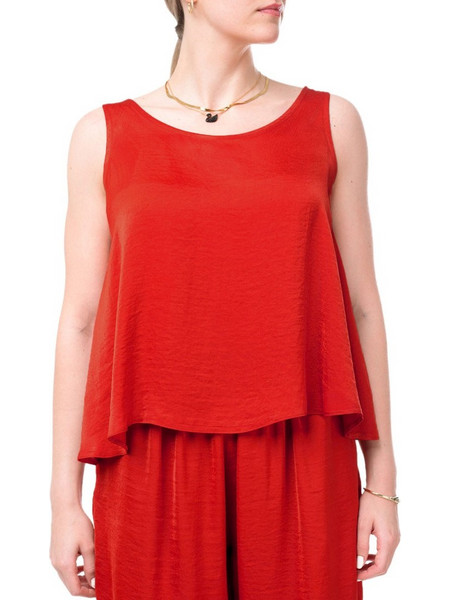 ΜΠΛΟΥΖΑ MOUTAKI SATIN SL TOP RED