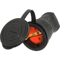 ELMARK RUBBER SCHUKO SOCKET 16_ 2Π+Ε BLACK
