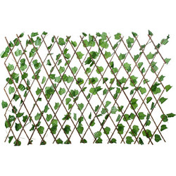 GloboStar(R) Artificial Garden VINE LEAVES 78499 Πτυσσόμενη Πέργκολα Τεχνητής Φυλλωσιάς - Κάθετος Κήπος Σύνθεση Αμπελόφυλλο Μ110 x Π10 x Υ120cm (min) Μ310 x Π10 x Υ45cm (max)