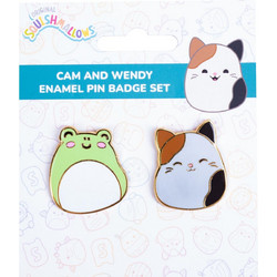 Fizz Squishmallows - Cam &amp Wendy Pin Badges x 2 CDU (350122)