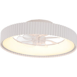 Διακοσμητικό ανεμιστήρας οροφής με LED 30W 3332lm, Φ30cm λευκός, 7 πτερύγια, τηλεχειριστήριο & χρονοδιακόπτη (FAN6689WH) - FAN6689WH