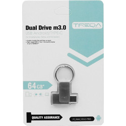 Treqa UP-02 64GB USB Stick 3.2 Gen 1 με USB-A & USB-C